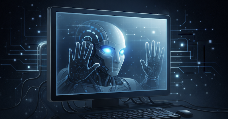 AI stuck behind a screen